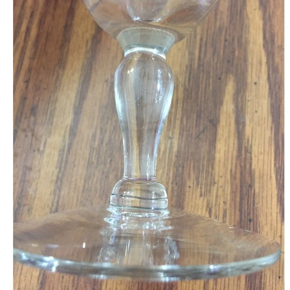 Vintage MCM Etched Wine Glasses Silver Rim Floral Stemware 3 Lot Barware Elegant